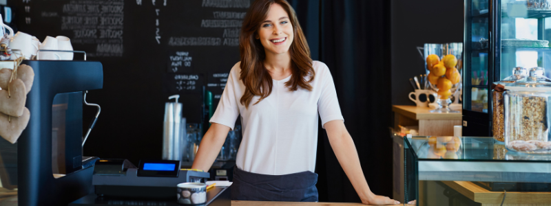 Woman in Front of Table