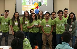 Group of students smiling