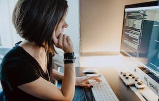 Woman Working on Computer